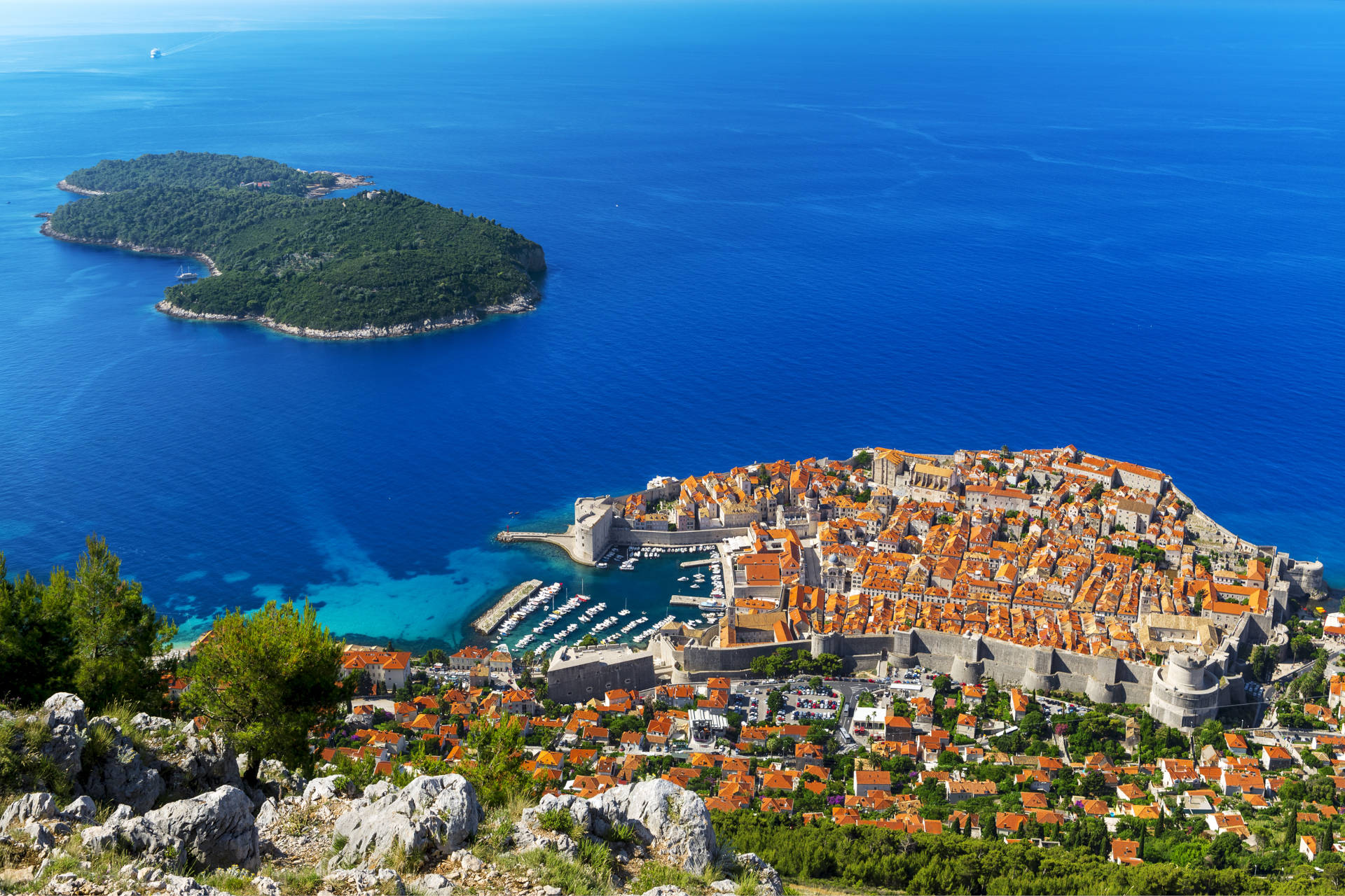 Dubrovnik in South Adriatic Region in Croatia
