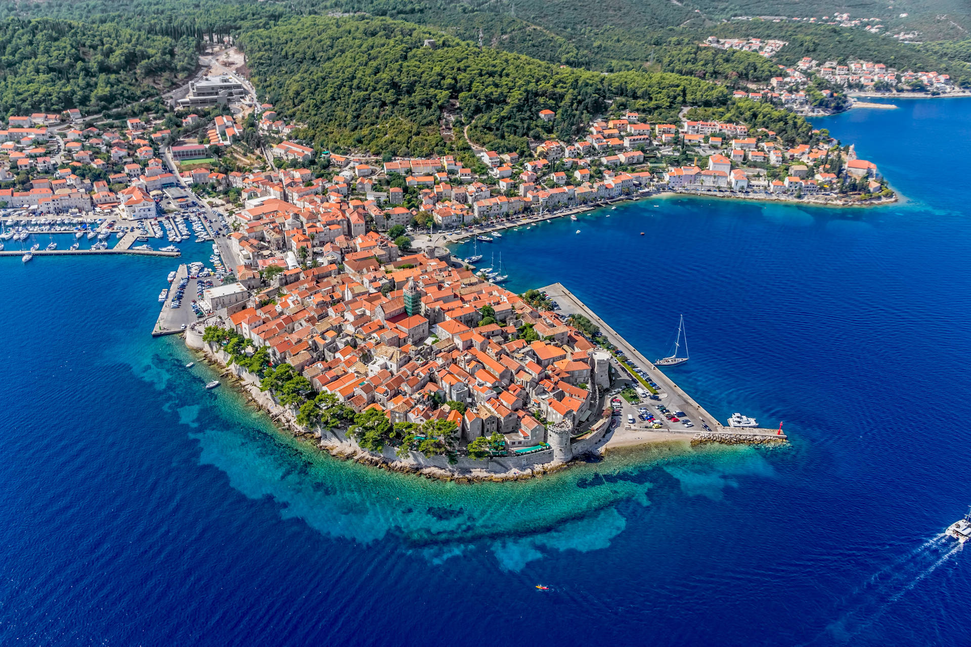 Island Korcula in South Adriatic Region in Croatia